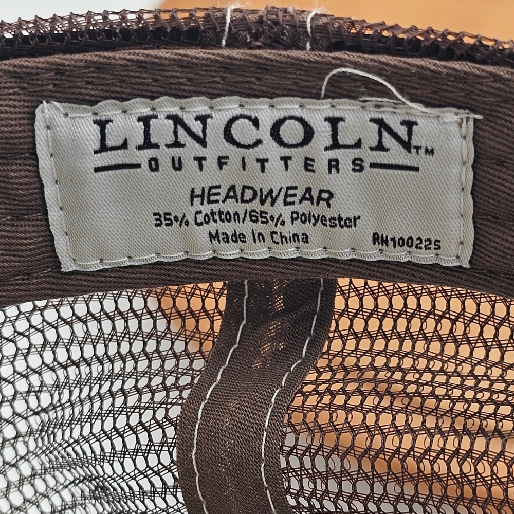 Lincoln‎ Outfitters Farm Life Rooster Trucker Hat Brown Cream Snapback Cap Mesh - Picture 8 of 9